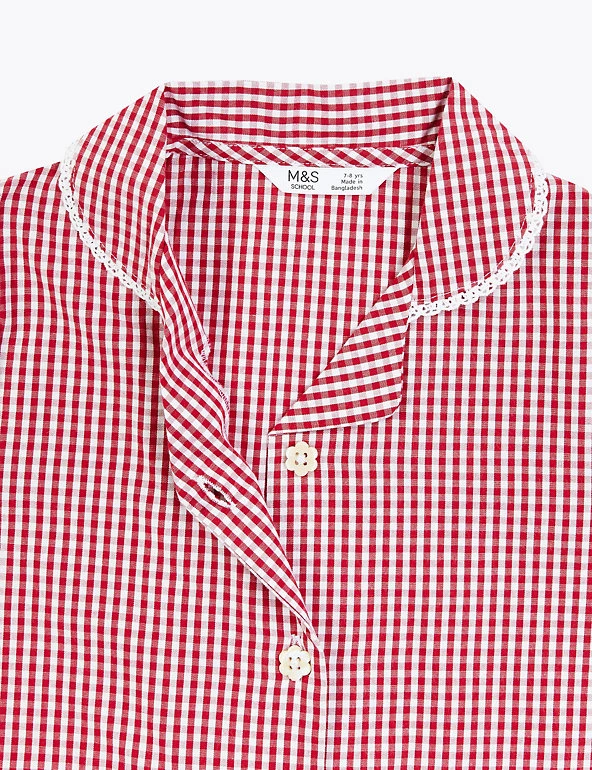 M&S Collection Dresses Girls' Pure Cotton Gingham School Dress (2-14 Yrs) 25 M&S Collection Dresses Girls' Pure Cotton Gingham School Dress (2-14 Yrs) - Image 23