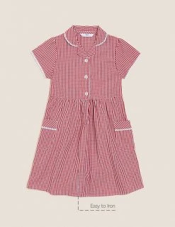 M&S Collection Dresses Girls' Pure Cotton Gingham School Dress (2-14 Yrs) 66 M&S Collection Dresses Girls' Pure Cotton Gingham School Dress (2-14 Yrs) -SCHOOL UNIFORM Sales SD 04 T76 6481 B0 X EC 90