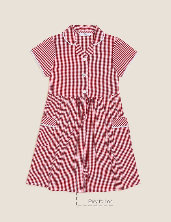 M&S Collection Dresses Girls' Pure Cotton Gingham School Dress (2-14 Yrs) 21 M&S Collection Dresses Girls' Pure Cotton Gingham School Dress (2-14 Yrs) - Image 19