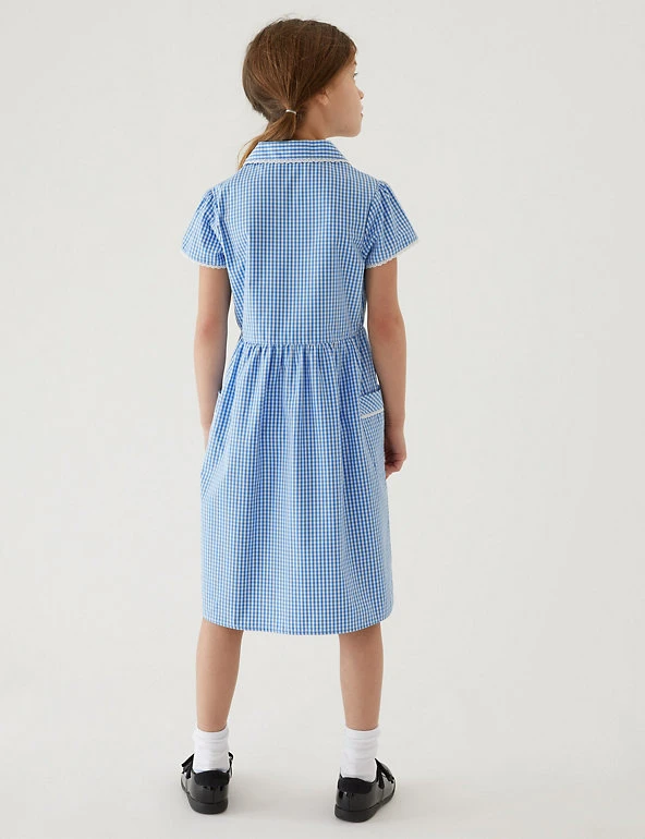 M&S Collection Dresses Girls' Pure Cotton Gingham School Dress (2-14 Yrs) 12 M&S Collection Dresses Girls' Pure Cotton Gingham School Dress (2-14 Yrs) - Image 10