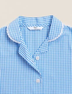 M&S Collection Dresses Girls' Pure Cotton Gingham School Dress (2-14 Yrs) 58 M&S Collection Dresses Girls' Pure Cotton Gingham School Dress (2-14 Yrs) -SCHOOL UNIFORM Sales SD 04 T76 6481 E1 X EC 3