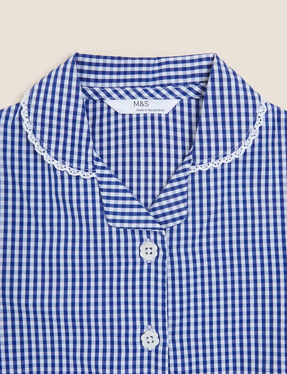 M&S Collection Dresses Girls' Pure Cotton Gingham School Dress (2-14 Yrs) 41 M&S Collection Dresses Girls' Pure Cotton Gingham School Dress (2-14 Yrs) - Image 39