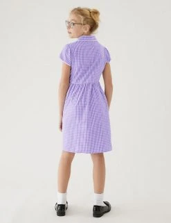 M&S Collection Dresses Girls' Pure Cotton Gingham School Dress (2-14 Yrs) 80 M&S Collection Dresses Girls' Pure Cotton Gingham School Dress (2-14 Yrs) -SCHOOL UNIFORM Sales SD 04 T76 6481 G0 X EC 2