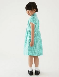 M&S Collection Dresses Girls' Pure Cotton Gingham School Dress (2-14 Yrs) 91 M&S Collection Dresses Girls' Pure Cotton Gingham School Dress (2-14 Yrs) -SCHOOL UNIFORM Sales SD 04 T76 6481 J0 X EC 2
