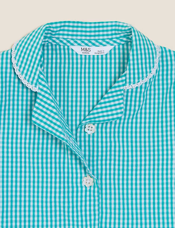M&S Collection Dresses Girls' Pure Cotton Gingham School Dress (2-14 Yrs) 47 M&S Collection Dresses Girls' Pure Cotton Gingham School Dress (2-14 Yrs) - Image 45