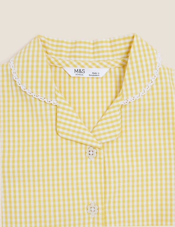 M&S Collection Dresses Girls' Pure Cotton Gingham School Dress (2-14 Yrs) 18 M&S Collection Dresses Girls' Pure Cotton Gingham School Dress (2-14 Yrs) - Image 16