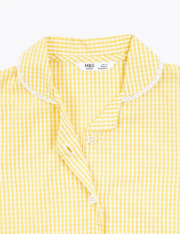 M&S Collection Dresses Girls' Pure Cotton Gingham School Dress (2-14 Yrs) 19 M&S Collection Dresses Girls' Pure Cotton Gingham School Dress (2-14 Yrs) - Image 17