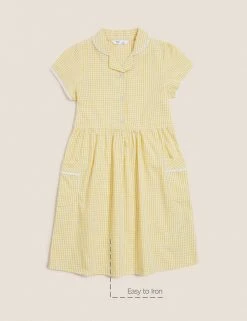 M&S Collection Dresses Girls' Pure Cotton Gingham School Dress (2-14 Yrs) 60 M&S Collection Dresses Girls' Pure Cotton Gingham School Dress (2-14 Yrs) -SCHOOL UNIFORM Sales SD 04 T76 6481 R0 X EC 90