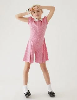 Dresses Girls' Gingham Pleated Zip School Playsuit (2-14 Yrs) 60 Dresses Girls' Gingham Pleated Zip School Playsuit (2-14 Yrs) -SCHOOL UNIFORM Sales SD 04 T76 6482 A0 X EC 0