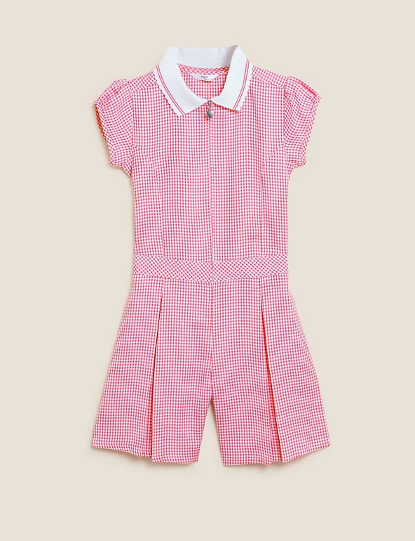 Dresses Girls' Gingham Pleated Zip School Playsuit (2-14 Yrs) 24 Dresses Girls' Gingham Pleated Zip School Playsuit (2-14 Yrs) - Image 22