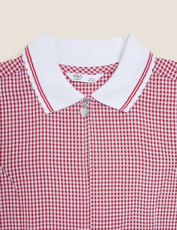 Dresses Girls' Gingham Pleated Zip School Playsuit (2-14 Yrs) 22 Dresses Girls' Gingham Pleated Zip School Playsuit (2-14 Yrs) - Image 20