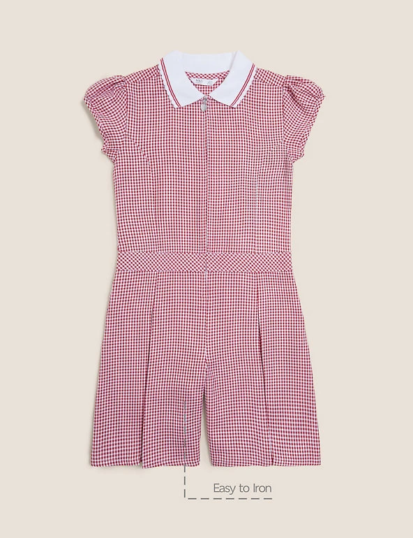 Dresses Girls' Gingham Pleated Zip School Playsuit (2-14 Yrs) 19 Dresses Girls' Gingham Pleated Zip School Playsuit (2-14 Yrs) - Image 17