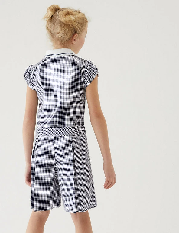 Dresses Girls' Gingham Pleated Zip School Playsuit (2-14 Yrs) 35 Dresses Girls' Gingham Pleated Zip School Playsuit (2-14 Yrs) - Image 33