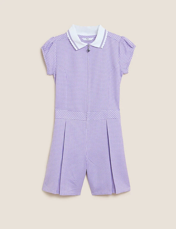 Dresses Girls' Gingham Pleated Zip School Playsuit (2-14 Yrs) 29 Dresses Girls' Gingham Pleated Zip School Playsuit (2-14 Yrs) - Image 27