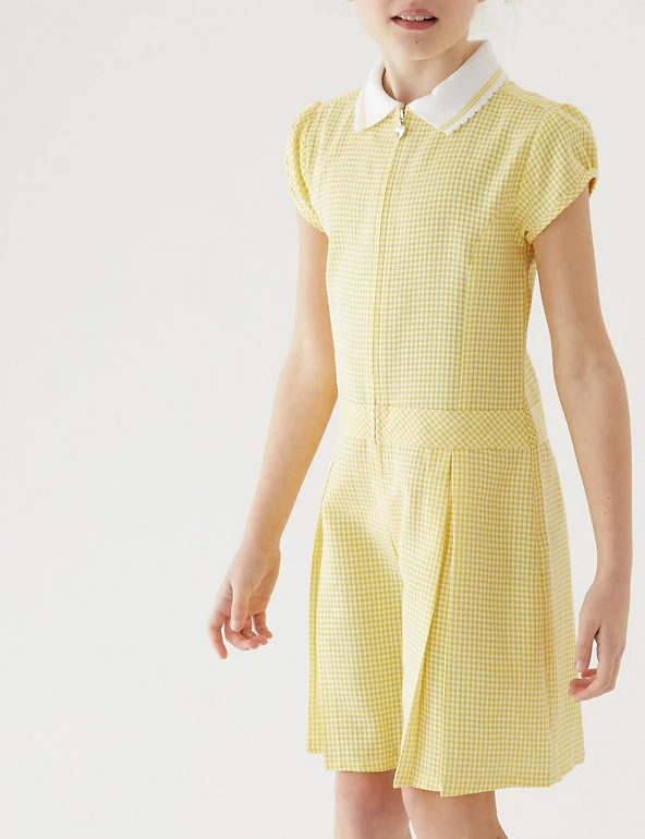 Dresses Girls' Gingham Pleated Zip School Playsuit (2-14 Yrs) 15 Dresses Girls' Gingham Pleated Zip School Playsuit (2-14 Yrs) - Image 13