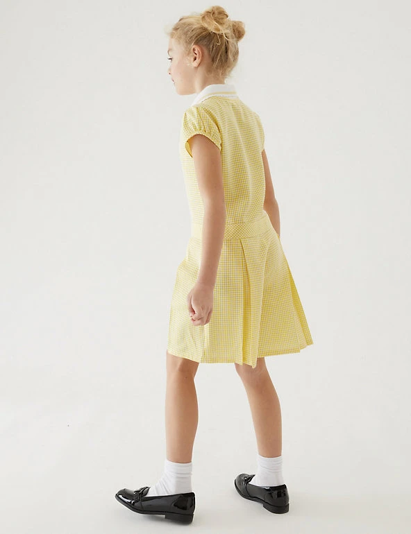 Dresses Girls' Gingham Pleated Zip School Playsuit (2-14 Yrs) 16 Dresses Girls' Gingham Pleated Zip School Playsuit (2-14 Yrs) - Image 14