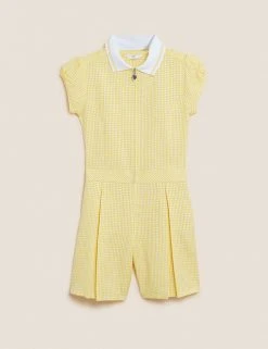 Dresses Girls' Gingham Pleated Zip School Playsuit (2-14 Yrs) 51 Dresses Girls' Gingham Pleated Zip School Playsuit (2-14 Yrs) -SCHOOL UNIFORM Sales SD 04 T76 6482 R0 X EC 90