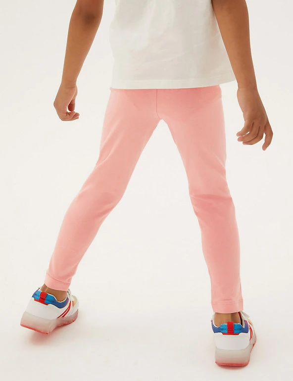 M&S Collection Cotton Rich Plain Leggings (2-7 Yrs) 7 M&S Collection Cotton Rich Plain Leggings (2-7 Yrs) - Image 5