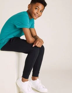 M&S Collection 3pk Cotton Rich Joggers (6-16 Yrs) -SCHOOL UNIFORM Sales SD 04 T87 2000I ZZ X EC 3