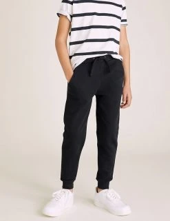 M&S Collection 2pk Cotton Rich Joggers (6-16 Yrs) 10 M&S Collection 2pk Cotton Rich Joggers (6-16 Yrs) -SCHOOL UNIFORM Sales SD 04 T87 3408I ZZ X EC 2