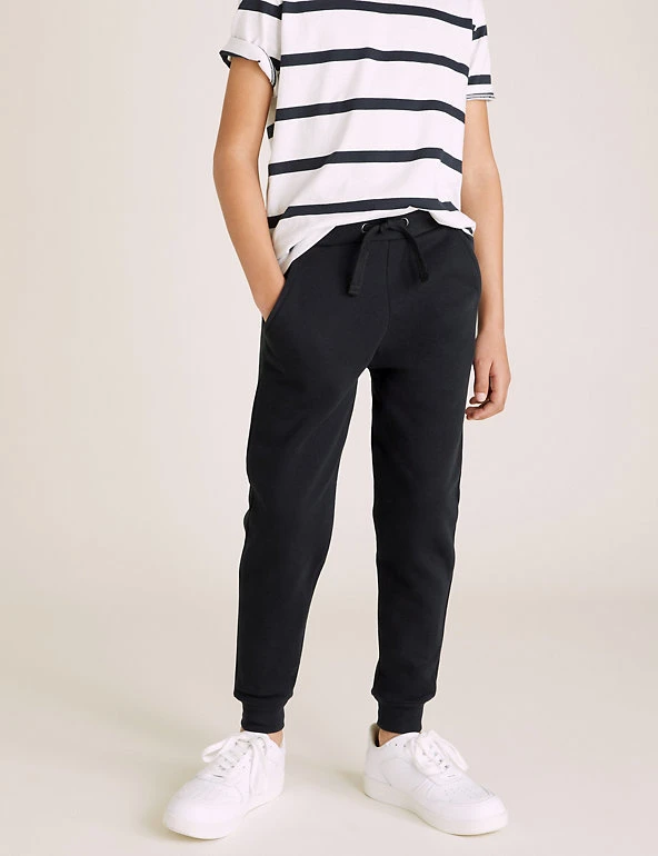 M&S Collection 2pk Cotton Rich Joggers (6-16 Yrs) 6 M&S Collection 2pk Cotton Rich Joggers (6-16 Yrs) - Image 4