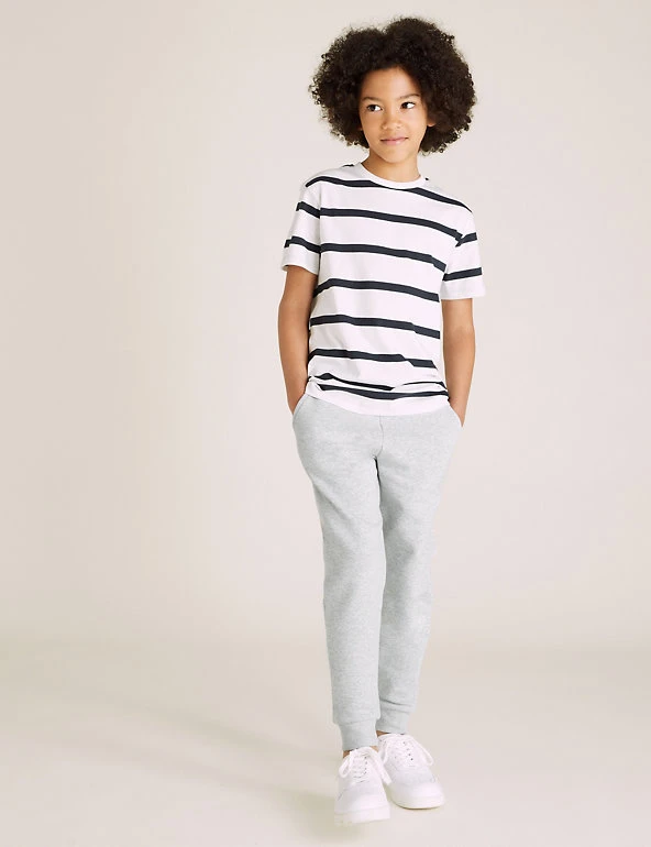 M&S Collection 2pk Cotton Rich Joggers (6-16 Yrs) 4 M&S Collection 2pk Cotton Rich Joggers (6-16 Yrs) - Image 2