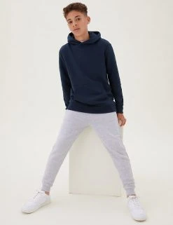 M&S Collection Jumpers Unisex Cotton Rich Hooded Sweatshirt (6-16 Yrs) -SCHOOL UNIFORM Sales SD 04 T87 4112B F0 X EC 1