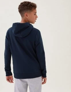 M&S Collection Jumpers Unisex Cotton Rich Hooded Sweatshirt (6-16 Yrs) -SCHOOL UNIFORM Sales SD 04 T87 4112B F0 X EC 3