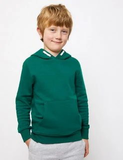 M&S Collection Jumpers Unisex Cotton Rich Hooded Sweatshirt (6-16 Yrs) -SCHOOL UNIFORM Sales SD 04 T87 4112B JP X EC 1