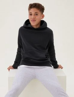 M&S Collection Jumpers Unisex Cotton Rich Hooded Sweatshirt (6-16 Yrs) -SCHOOL UNIFORM Sales SD 04 T87 4112B OG X EC 1