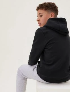 M&S Collection Jumpers Unisex Cotton Rich Hooded Sweatshirt (6-16 Yrs) -SCHOOL UNIFORM Sales SD 04 T87 4112B OG X EC 3