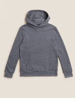 M&S Collection Jumpers Unisex Cotton Rich Hooded Sweatshirt (6-16 Yrs) -SCHOOL UNIFORM Sales SD 04 T87 4112B VP X EC 90