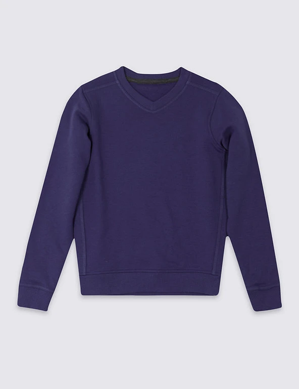 M&S Collection Jumpers Unisex V Neck Sweatshirt (2-16 Yrs) 3 M&S Collection Jumpers Unisex V Neck Sweatshirt (2-16 Yrs)
