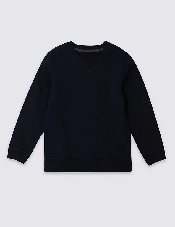 M&S Collection Jumpers Unisex V Neck Sweatshirt (2-16 Yrs) 5 M&S Collection Jumpers Unisex V Neck Sweatshirt (2-16 Yrs) - Image 3