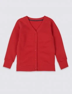 M&S Collection Cardigans Cotton Sweat School Cardigan With StayNEW™ (2-16 Yrs) 11 M&S Collection Cardigans Cotton Sweat School Cardigan With StayNEW™ (2-16 Yrs) -SCHOOL UNIFORM Sales SD 04 T93 1813 B0 X EC 90