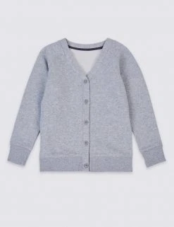 M&S Collection Cardigans Cotton Sweat School Cardigan With StayNEW™ (2-16 Yrs) 9 M&S Collection Cardigans Cotton Sweat School Cardigan With StayNEW™ (2-16 Yrs) -SCHOOL UNIFORM Sales SD 04 T93 1813 UT X EC 0