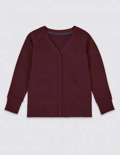 M&S Collection Cardigans Cotton Sweat School Cardigan With StayNEW™ (2-16 Yrs) 10 M&S Collection Cardigans Cotton Sweat School Cardigan With StayNEW™ (2-16 Yrs) -SCHOOL UNIFORM Sales SD 04 T93 1813 XM X EC 90