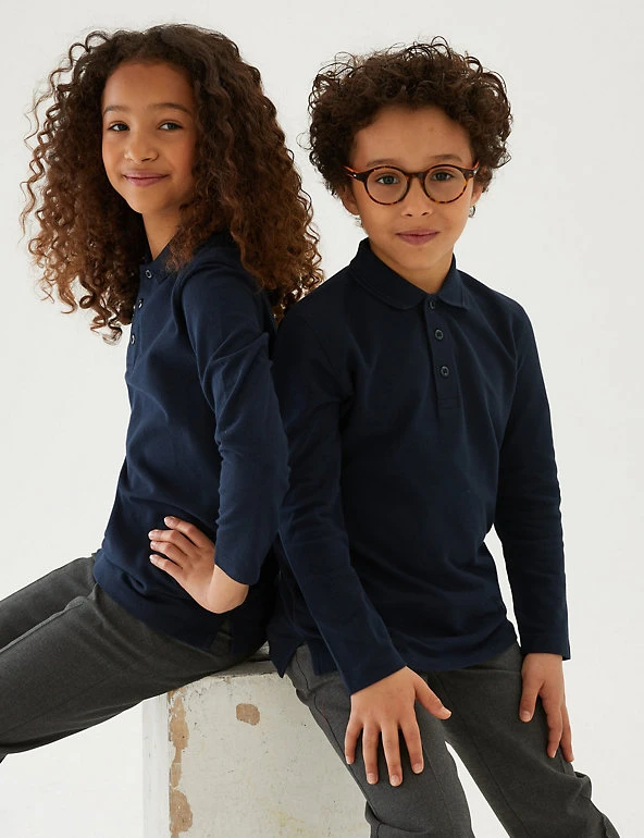 Polo-shirts Unisex Long Sleeve Polo Shirt (2-16 Yrs) 28 Polo-shirts Unisex Long Sleeve Polo Shirt (2-16 Yrs) - Image 26