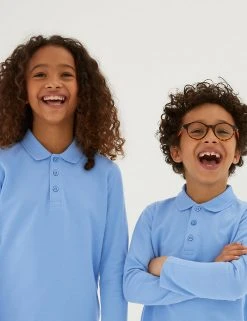Polo-shirts Unisex Long Sleeve Polo Shirt (2-16 Yrs) 47 Polo-shirts Unisex Long Sleeve Polo Shirt (2-16 Yrs) -SCHOOL UNIFORM Sales SD 04 T93 2081 QE X EC 0