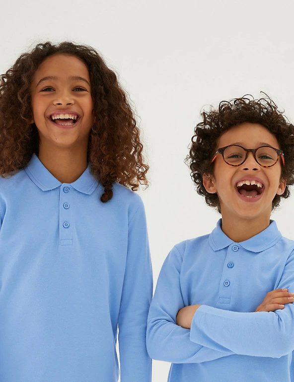 Polo-shirts Unisex Long Sleeve Polo Shirt (2-16 Yrs) 16 Polo-shirts Unisex Long Sleeve Polo Shirt (2-16 Yrs) - Image 14