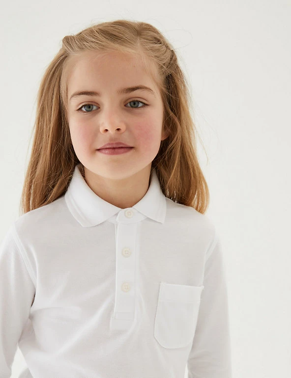 Polo-shirts Unisex Long Sleeve Polo Shirt (2-16 Yrs) 5 Polo-shirts Unisex Long Sleeve Polo Shirt (2-16 Yrs) - Image 3