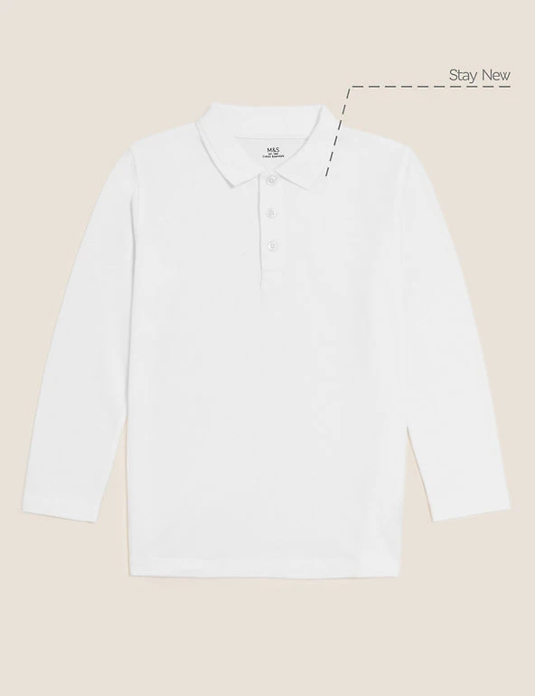 Polo-shirts Unisex Long Sleeve Polo Shirt (2-16 Yrs) 4 Polo-shirts Unisex Long Sleeve Polo Shirt (2-16 Yrs) - Image 2