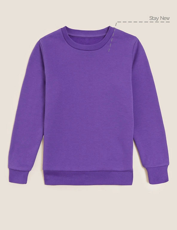 M&S Collection Jumpers School Unisex Cotton Regular Fit Sweatshirt (2-16 Yrs) 4 M&S Collection Jumpers School Unisex Cotton Regular Fit Sweatshirt (2-16 Yrs) - Image 2