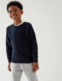 M&S Collection Jumpers School Unisex Cotton Regular Fit Sweatshirt (2-16 Yrs) 79 M&S Collection Jumpers School Unisex Cotton Regular Fit Sweatshirt (2-16 Yrs) -SCHOOL UNIFORM Sales SD 04 T93 2278 F3 X EC 1
