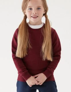 M&S Collection Jumpers School Unisex Cotton Regular Fit Sweatshirt (2-16 Yrs) 70 M&S Collection Jumpers School Unisex Cotton Regular Fit Sweatshirt (2-16 Yrs) -SCHOOL UNIFORM Sales SD 04 T93 2278 XM X EC 2