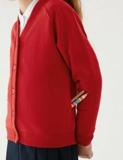 M&S Collection Cardigans Girls' Cotton Regular Fit School Cardigan (2-16 Yrs) -SCHOOL UNIFORM Sales SD 04 T93 2279 B0 X EC 1