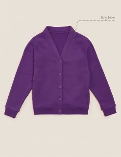 M&S Collection Cardigans Girls' Cotton Regular Fit School Cardigan (2-16 Yrs) -SCHOOL UNIFORM Sales SD 04 T93 2279 D0 X EC 90