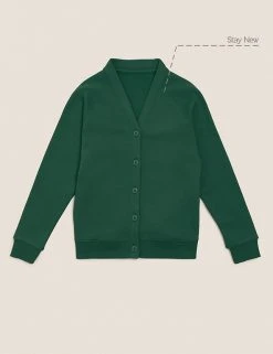 M&S Collection Cardigans Girls' Cotton Regular Fit School Cardigan (2-16 Yrs) -SCHOOL UNIFORM Sales SD 04 T93 2279 EE X EC 90