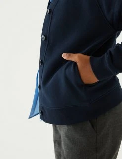 M&S Collection Cardigans Girls' Cotton Regular Fit School Cardigan (2-16 Yrs) -SCHOOL UNIFORM Sales SD 04 T93 2279 F3 X EC 1