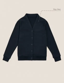 M&S Collection Cardigans Girls' Cotton Regular Fit School Cardigan (2-16 Yrs) -SCHOOL UNIFORM Sales SD 04 T93 2279 F3 X EC 90